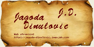 Jagoda Dinulović vizit kartica